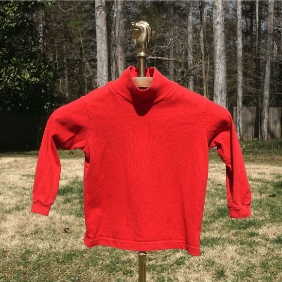 Vintage 90s Funtasia Too Toddler Red Turtleneck - Picture 1 of 4